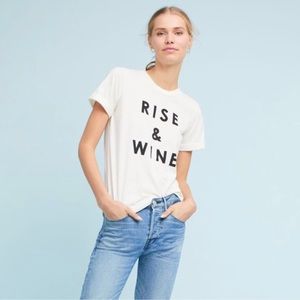NWT Anthropologie Sol Angeles Rise and Wine Graphic Tee Shirt.